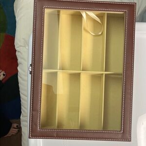 Brown Leather Watch or sunglasses Organizer